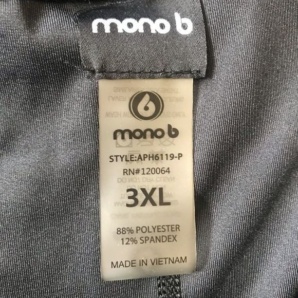 MONO B Plus Size Leggings Black Wide Elastic Waistband Size 3X - Picture 4 of 5